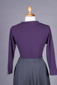 1950s vintage style pullover - Dark lavender - Elsa