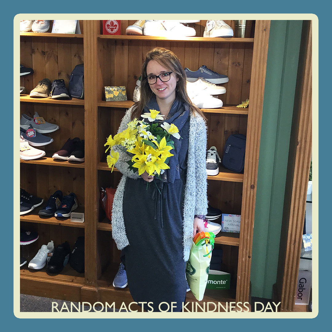 Mya Banham of Ludlow Robin Elt Shoes giving Random Acts of Kindness