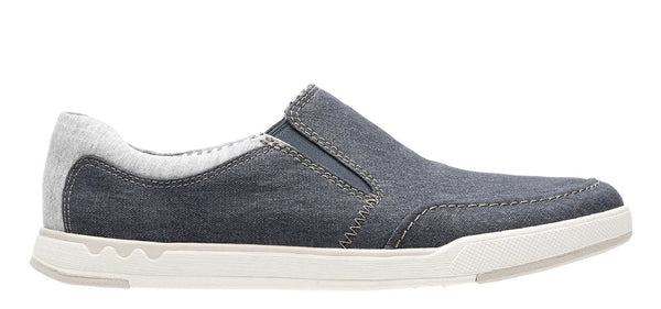 Clarks Step Isle Slip Mens Canvas Slip On Casual Shoe – Robin Elt Shoes