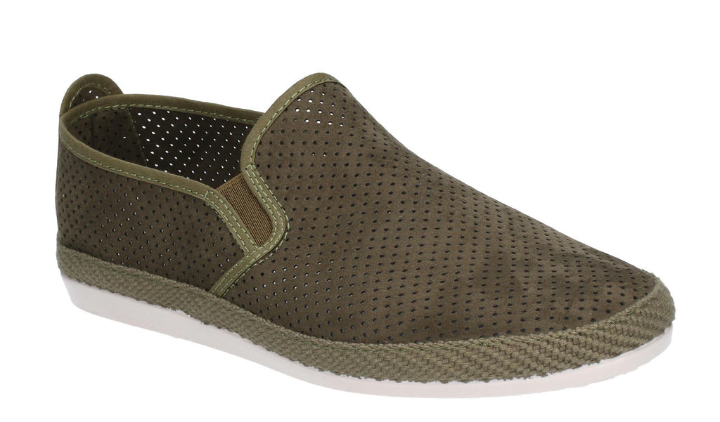 mens perforated slip on shoes