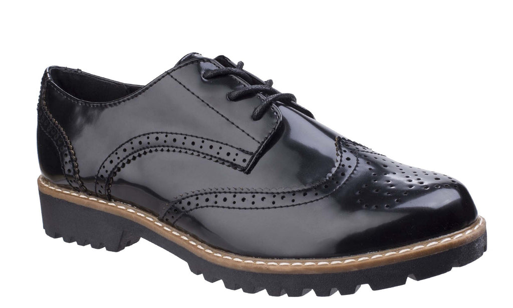 black chunky brogues womens