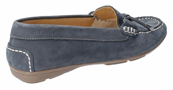 Hush Puppies Maggie Womens Nubuck Slip On Moccasin With Bow Trim ...