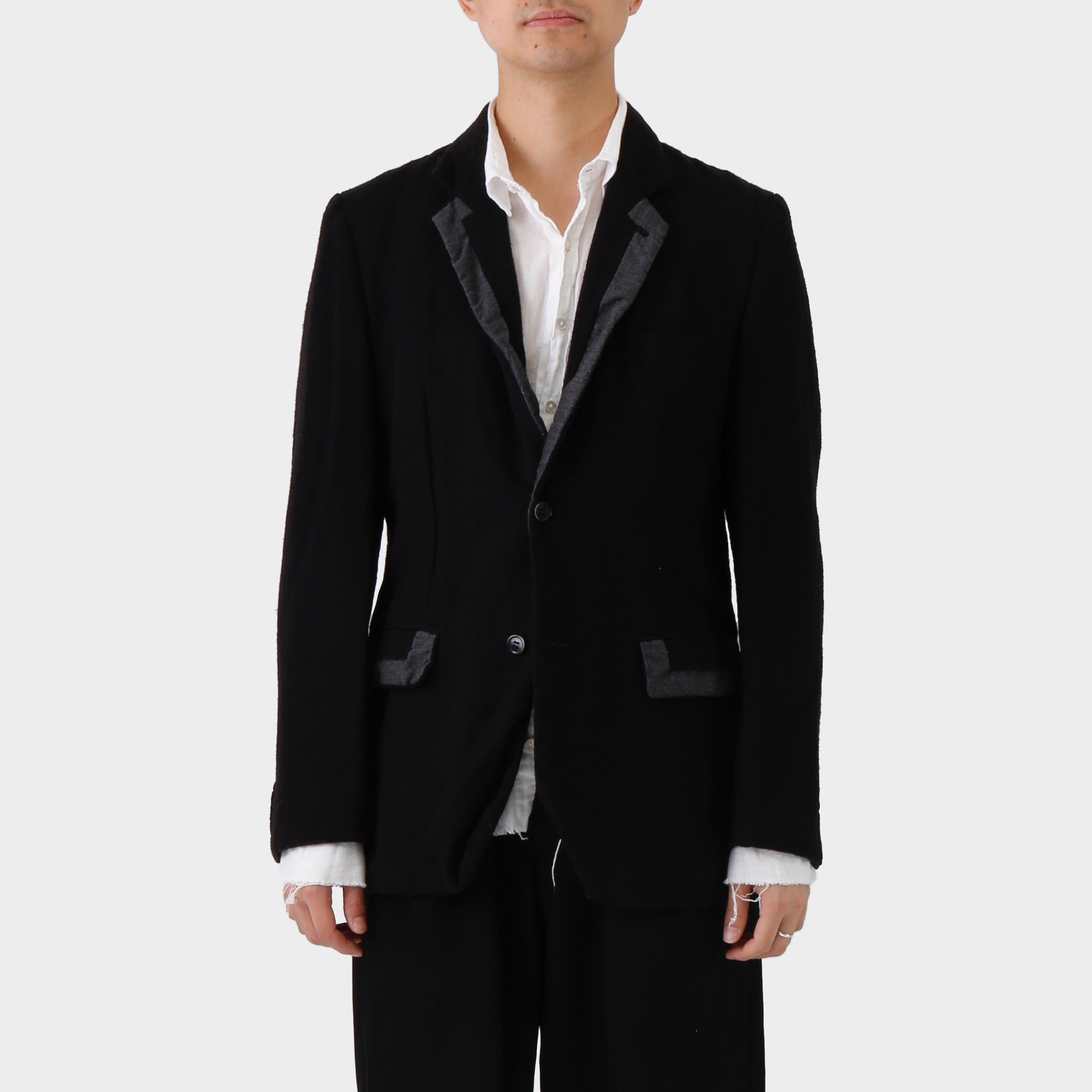 Comme des Garçons Homme Deux Black Contrast Wool Blazer – Shop Bruce