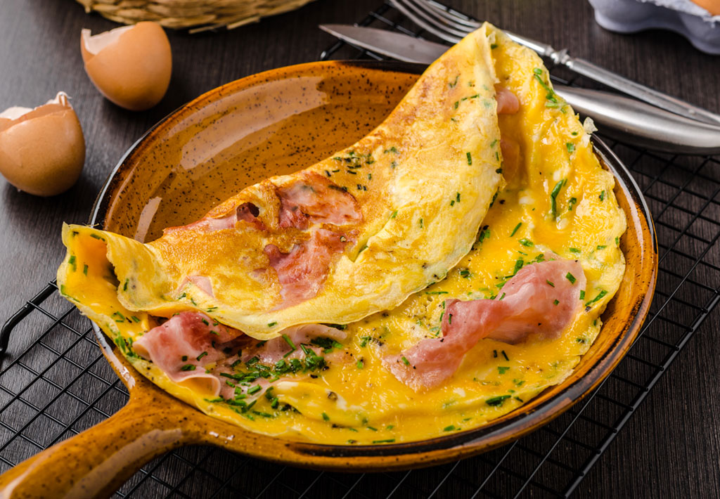 Gluten Free Classic Cheddar Cheese and Ham Omelette | Freya's Gluten