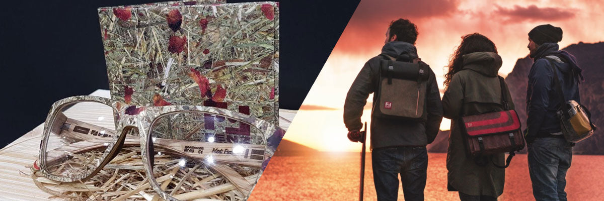 Occhiali, accessori, borse, orologi in materiale innovativo e in upcycling