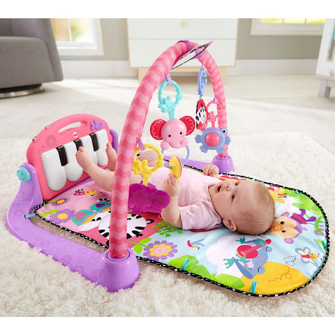 kick and play piano gym pink