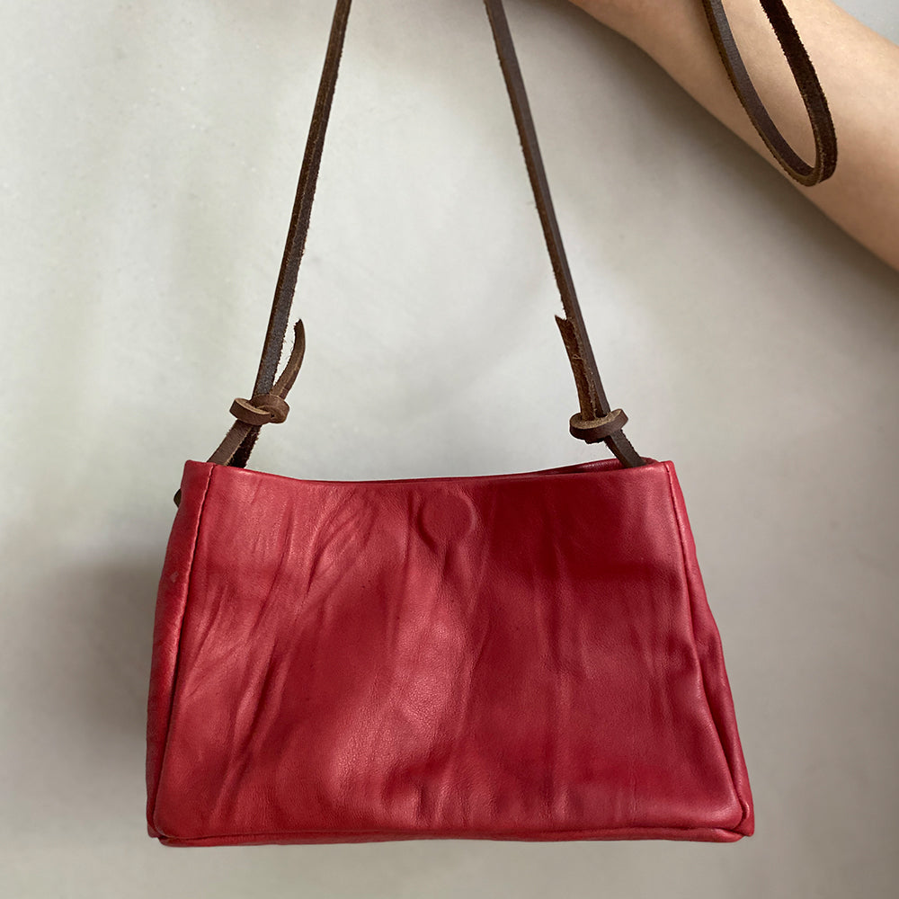 red mini handbag