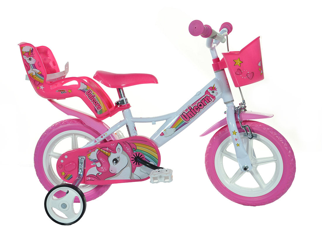 pink bike with stabilisers