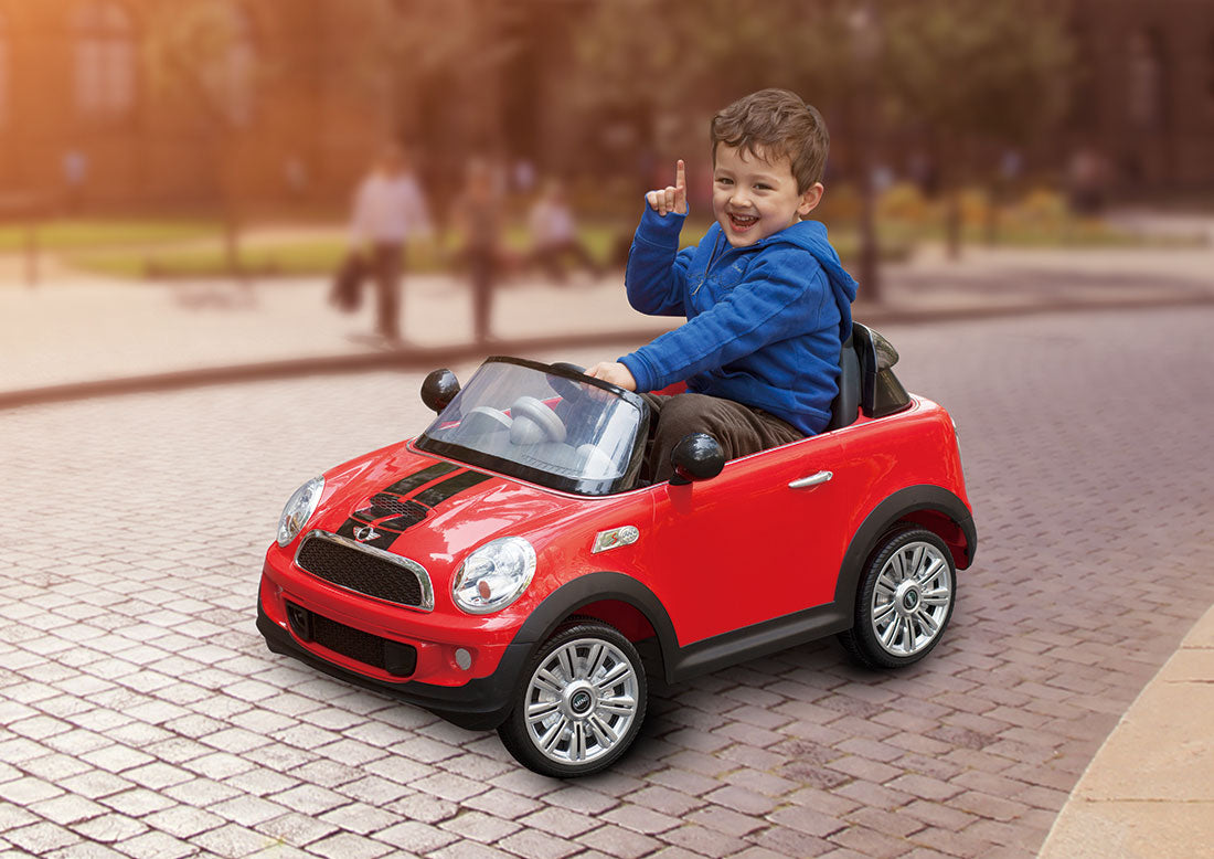 red mini cooper 6v ride on with remote control