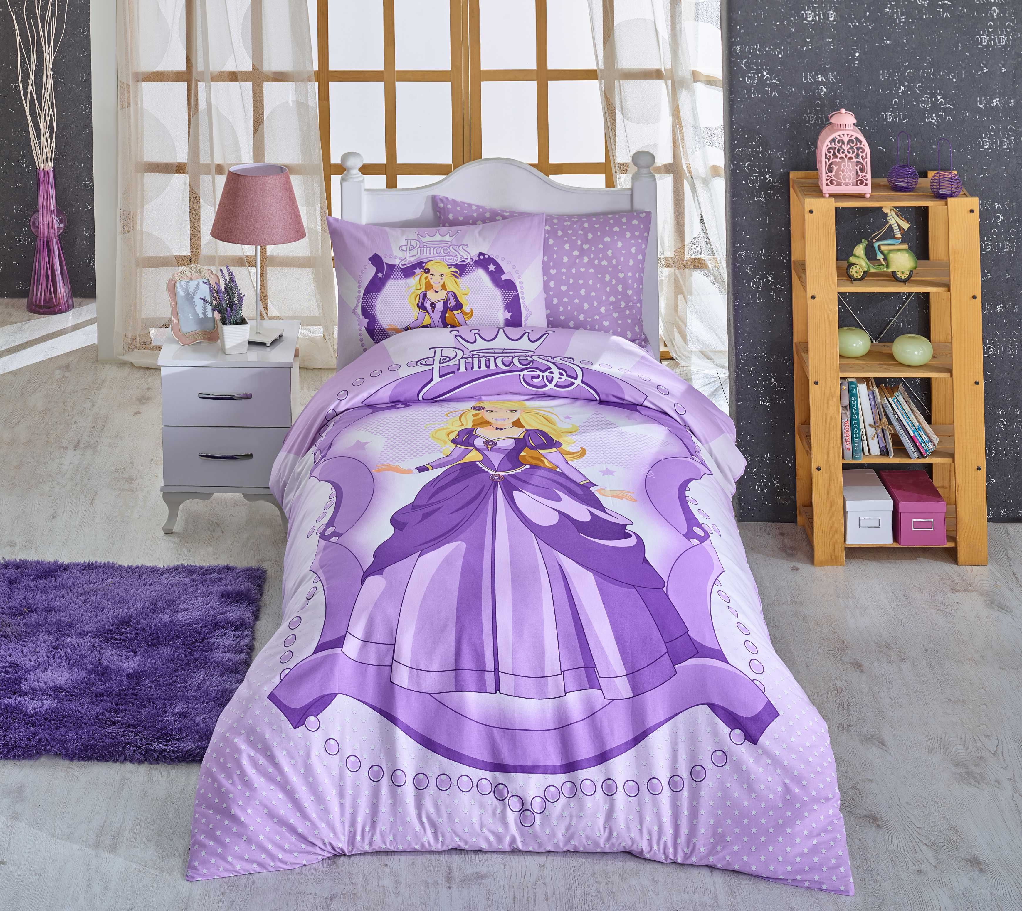 Princess Purple Single Quilt Cover Set Luna Luxury Linen