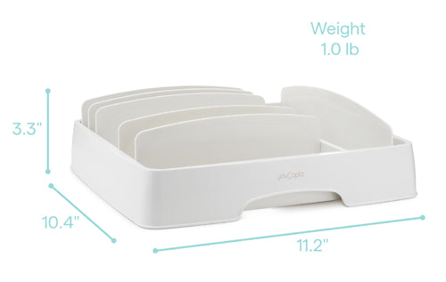 YouCopia StoraLid Food Container Lid Organizer, Large, White