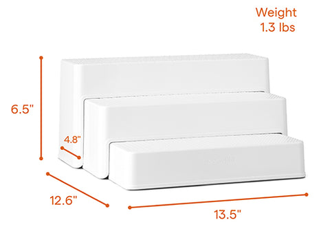 YouCopia 3 Shelf Can ShelfSteps Organizer, White