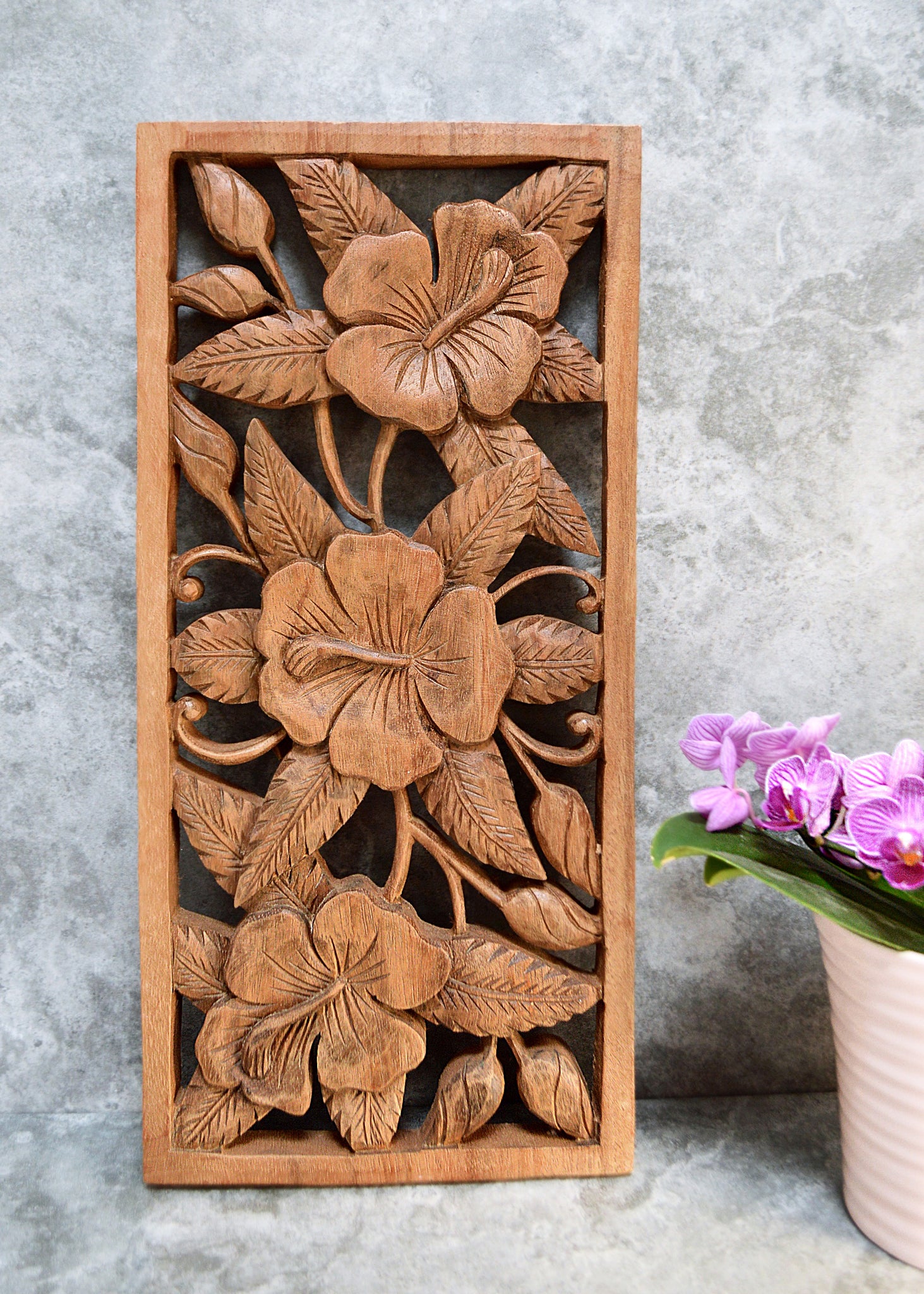 Light Flowers Carved Panel – Elefair 