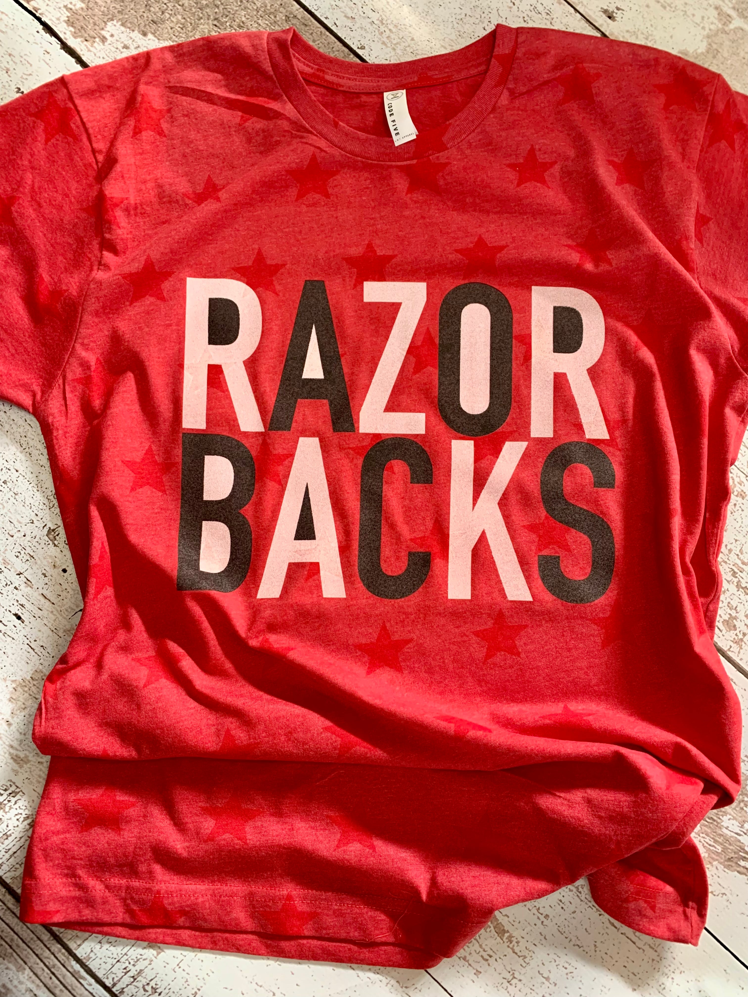 Razorbacks Stars Adult Tee