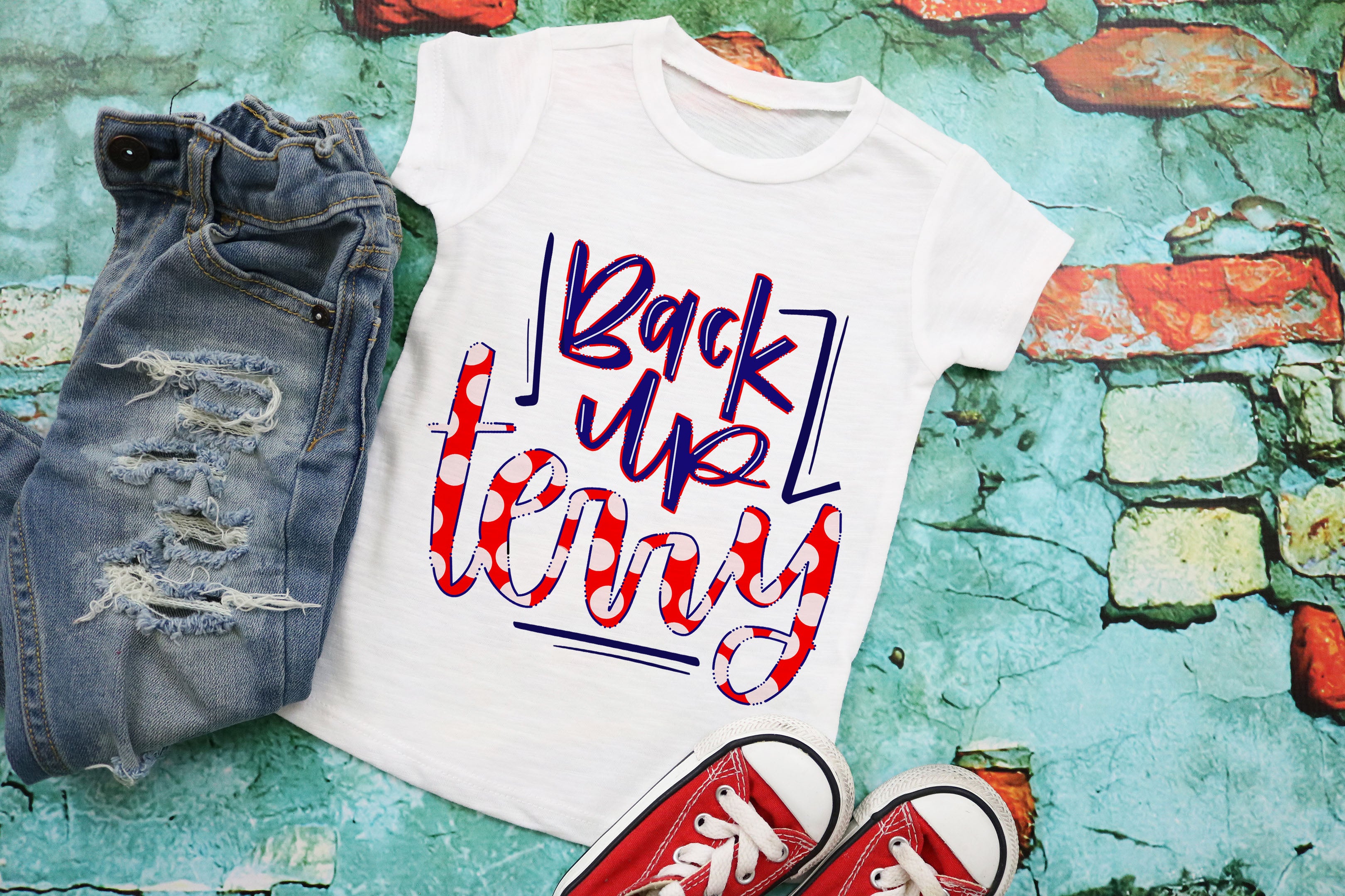 Back Up Terry 4th of July Kids Graphic Tee