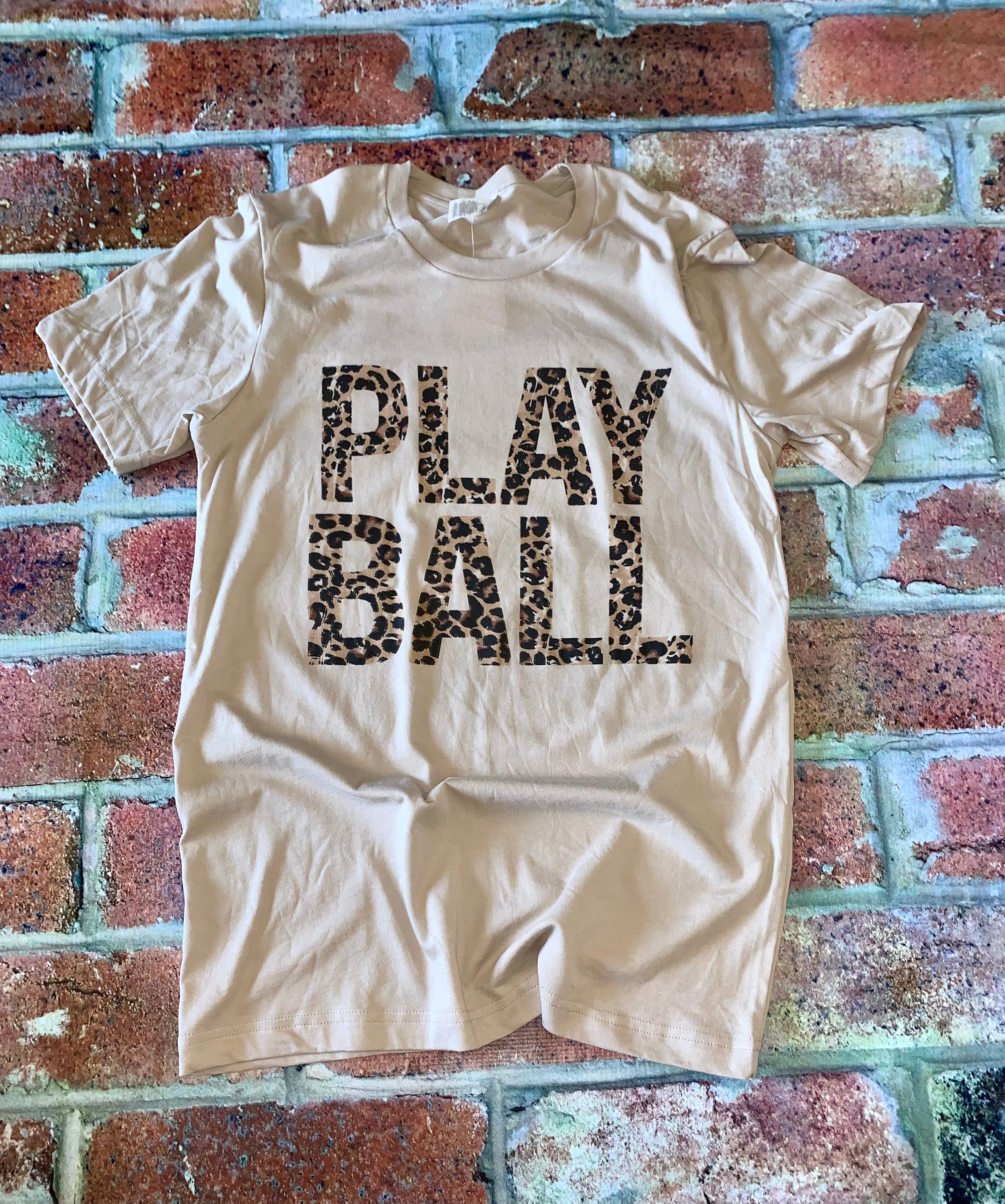 Leopard Play Ball Adult Tee