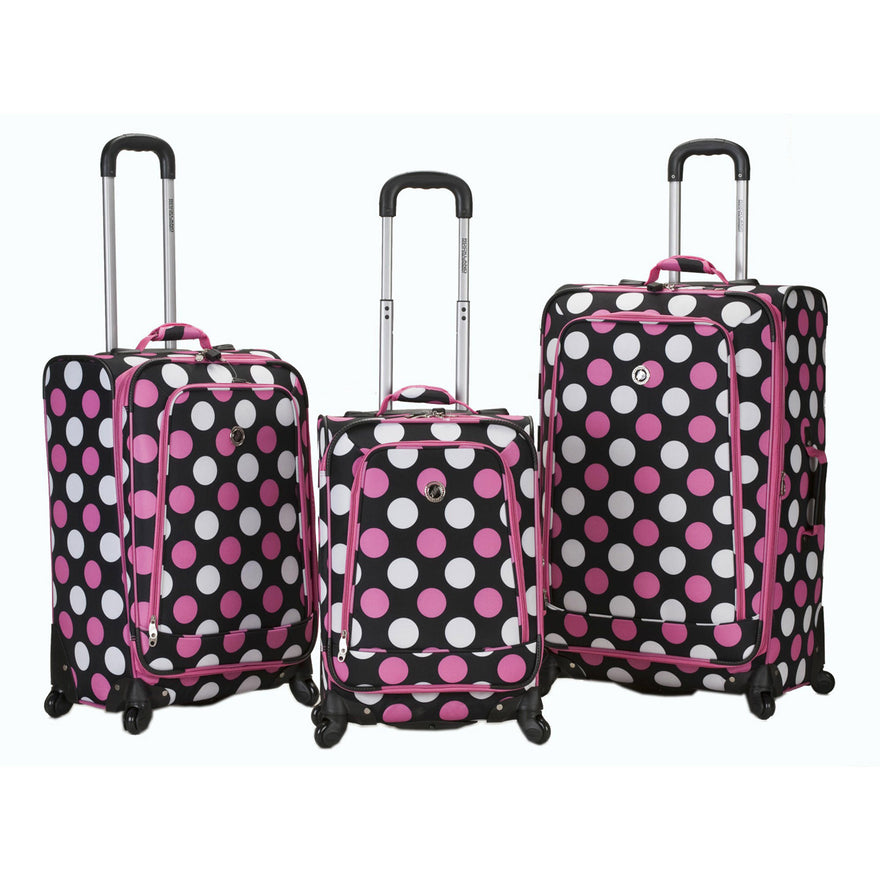 Rockland Luggage Monte Carlo 3 Piece Spinner Luggage Set