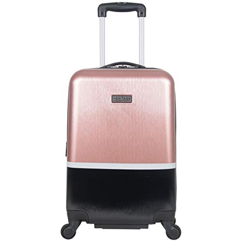 it suitcase rose gold and black