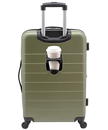 luggage with built in cup holder