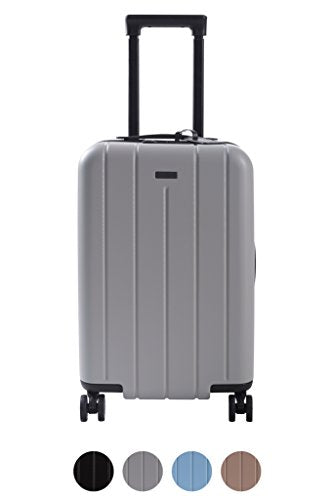 grey lightweight suitcase