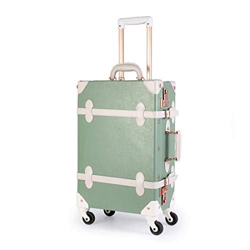 mint green suitcase