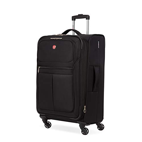 SwissGear 4010 Softside Luggage with Spinner Wheels, Black, Checked ...