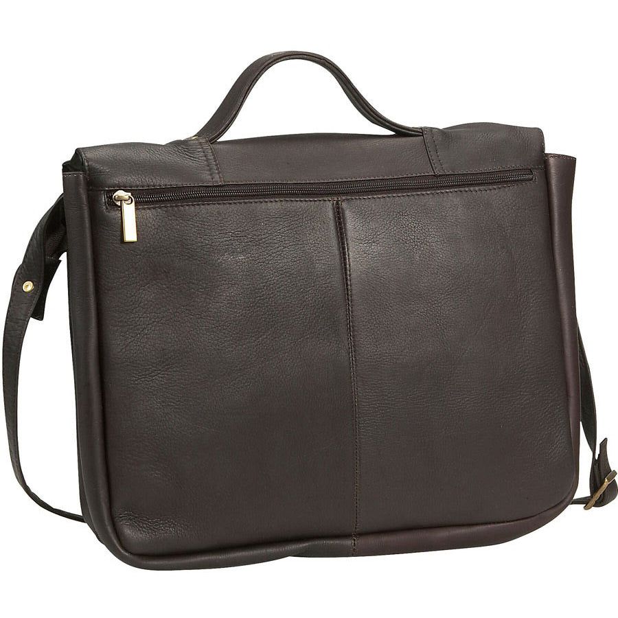 David King Expandable Leather Briefcase