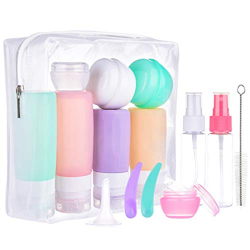 Photo 1 of 16 Pack Travel Bottles Set for Toiletries, Morfone TSA Approved Travel Containers Leak Proof Silicone Squeezable Travel Accessories 2oz 3oz for Shampoo Conditioner Lotion Body Wash ( BPA Free )