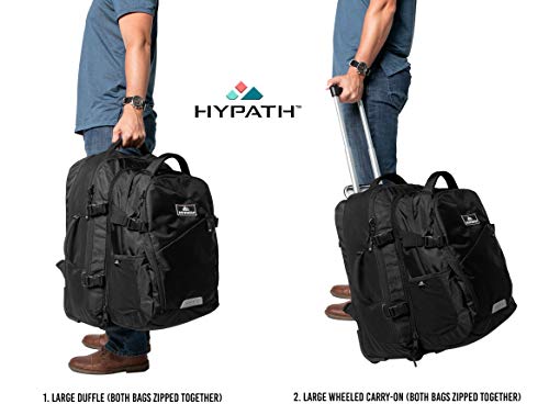 Hypath 2-In-1 Convertible Travel Bag - Use As A Backpack With Wheels ...