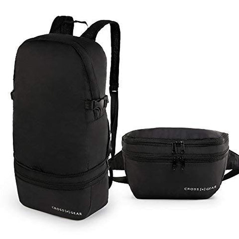 Cross Gear Multipurpose Backpack Waist Bag 2-In-1 Travel Packable ...