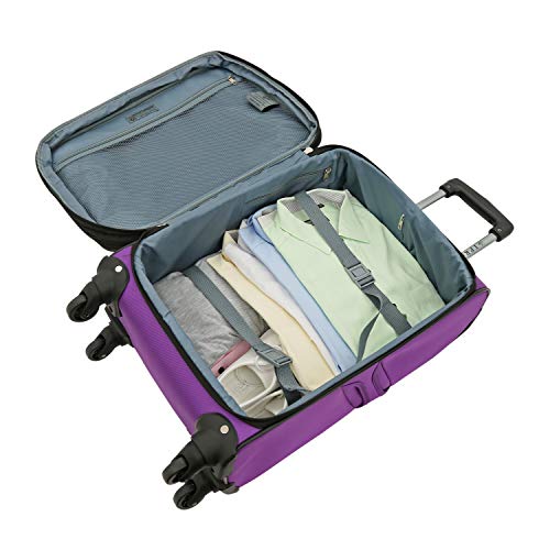 Travelers Club 20 Inch Carry On, Purple