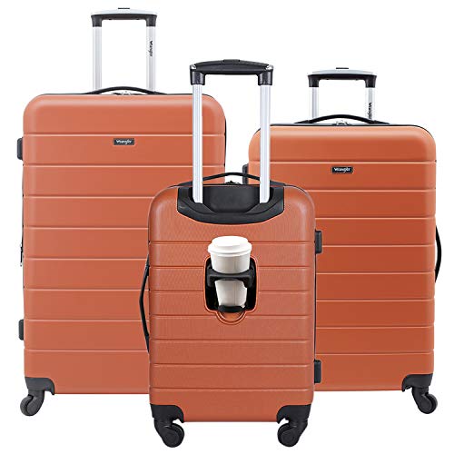 luggage with built in cup holder