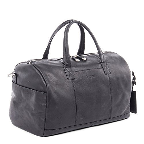 Bugatti Sartoria Top Grain Leather Sport Bag, Top Grain Leather, Black