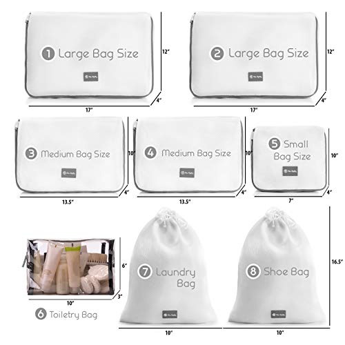 Packing Cubes for Travel Set of 8 Pieces Practical Laundry Cubes Small ...