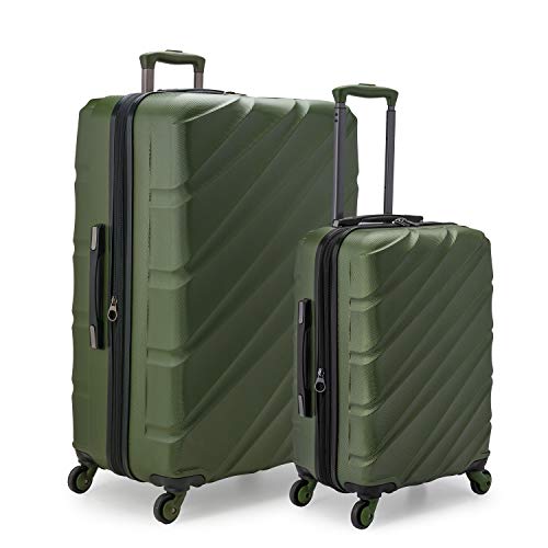 olive green luggage set