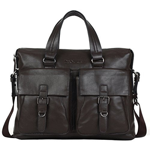 ABage Men's Leather Briefcase 14