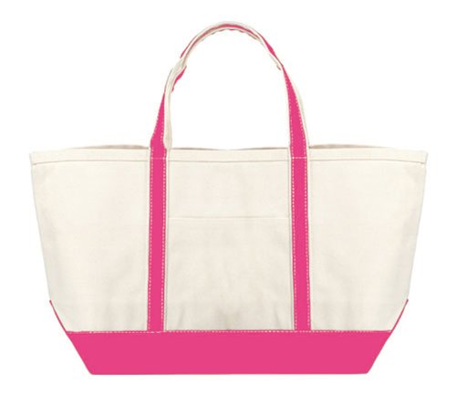 CB Station - Boat Tote Medium- HOT PINK Canvas Bag