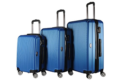 Brio Luggage Hardside Spinner Expandable Suitcase Set (Royal Blue)