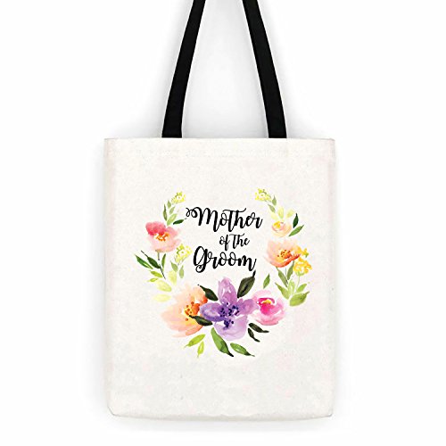 Mother Of The Groom Floral Wedding Cotton Canvas Tote Bag School Day ...