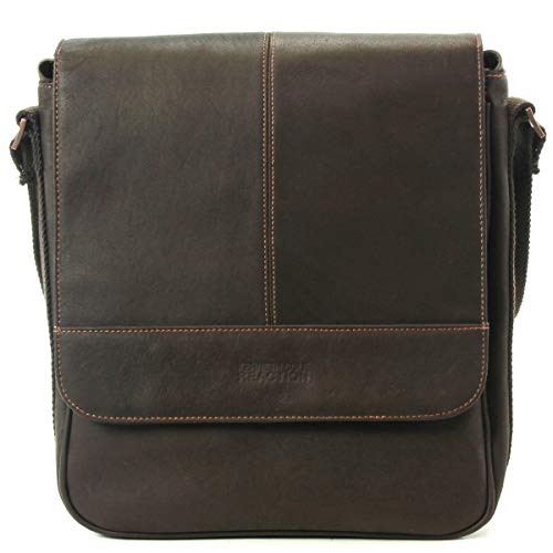 kenneth cole reaction colombian leather single gusset messenger bag