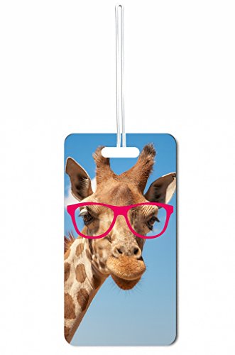 giraffe luggage tag