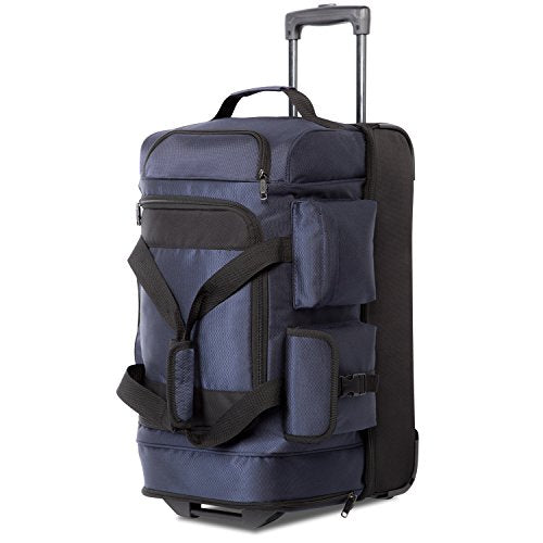 Photo 1 of Coolife Rolling Duffel Travel Duffel Bag Wheeled Duffel Suitcase Luggage 8 Pockets