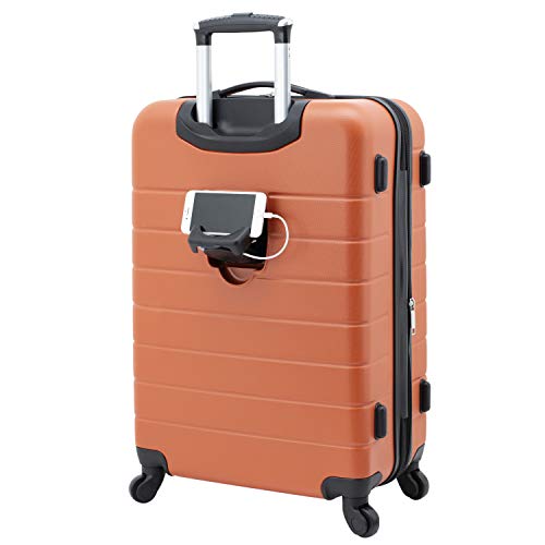 luggage with built in cup holder