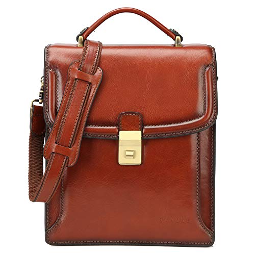 Banuce Small Vintage Full Grain Italian Leather Messenger Bag for Men ...