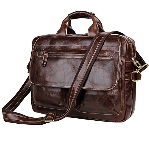 ABage Men's Genuine Leather Messenger Bag 17