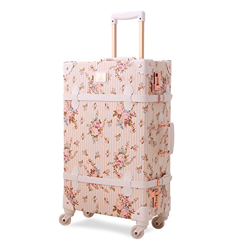 Shop Vintage Floral Luggage Sets Pu Leather S – Luggage Factory