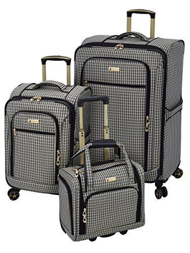 london fog suitcase plaid