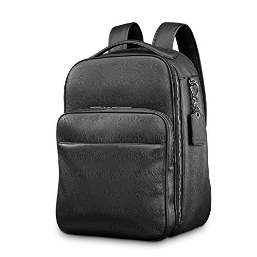 Samsonite Mens Leather Classic Traditional Backpack Black