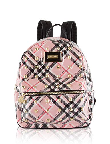 pink plaid backpack