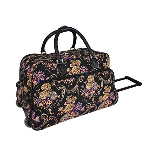 World Traveler 21-Inch Carry-On Rolling Duffel Bag, Classic Floral, One ...